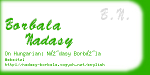 borbala nadasy business card